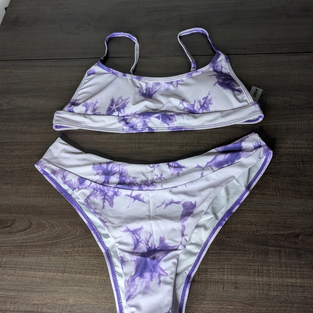 SHEIN Lavender Tie-Dye Bikini